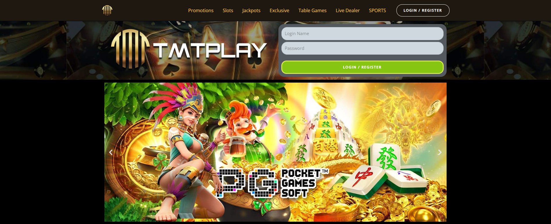 TMTPlay website homepage